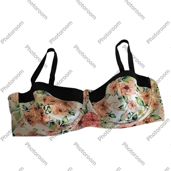 Ava & Viv Floral Swim Top Sz 26W - Picture 1 of 8